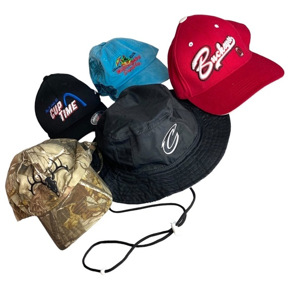 Hat Bundle Cleveland Cavaliers Buckeyes Field Stream Race Cap Lot‎ of 5 - Picture 1 of 12